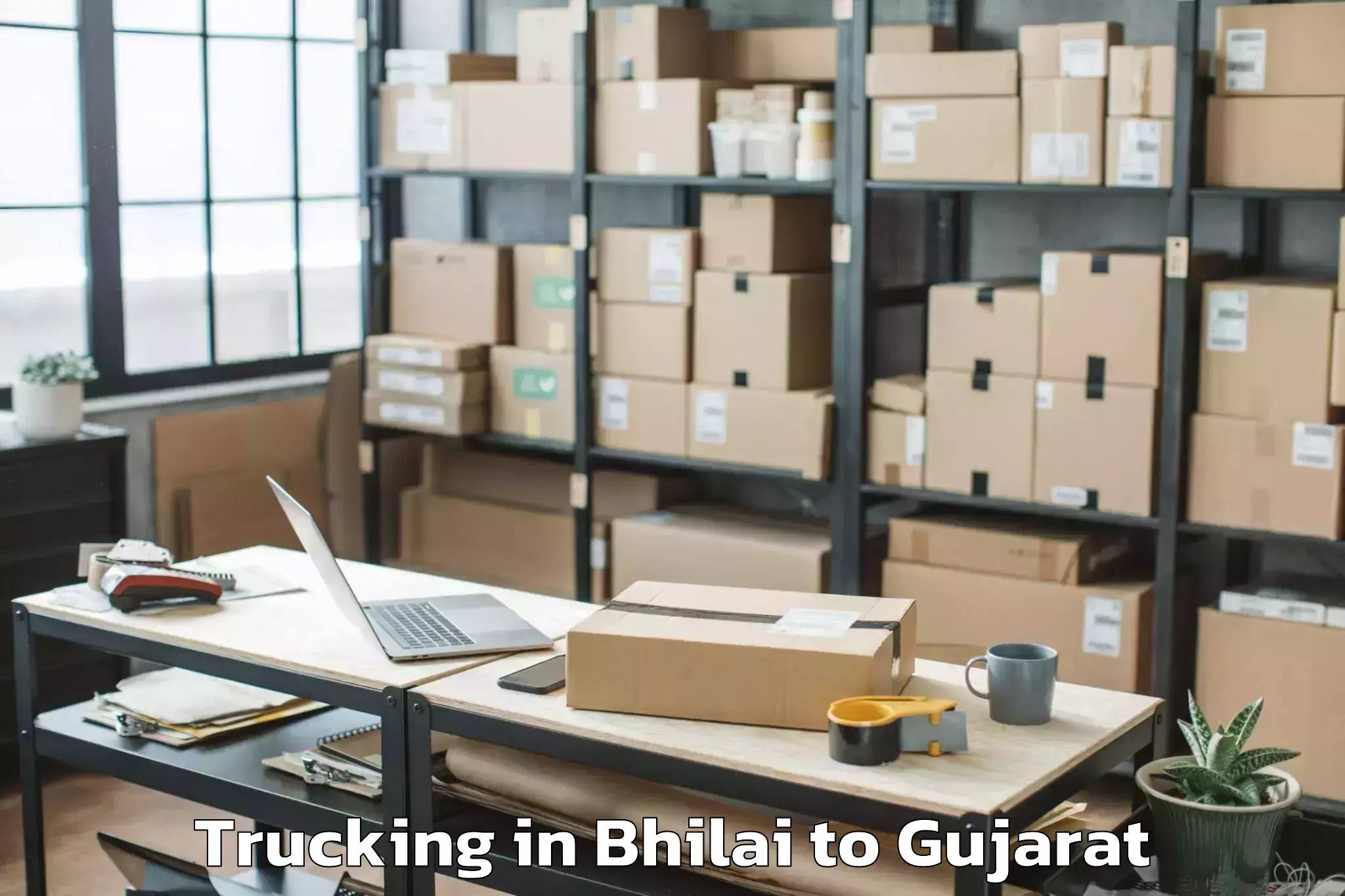 Get Bhilai to Una Gir Somnath Trucking